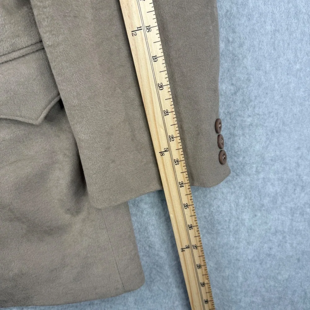 Circle S Blazer Mens 44R Tan Faux Suede Yoke Sport Coat Western Cowboy Ranch USA